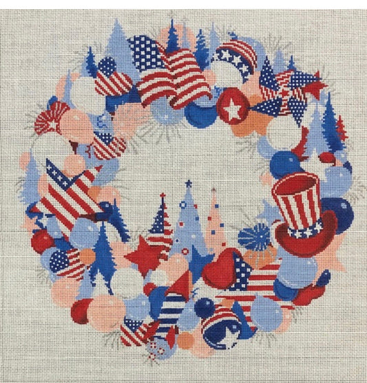 Patriotic Wreath by A Stitch in Time