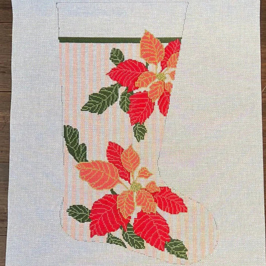 Poinsettia Stocking by Kate Woodward