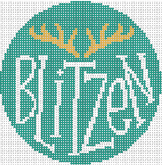 Blitzen Reindeer Teal by The Collection Designs