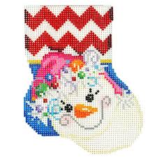 Pink Hat Snowlady Mini Sock
