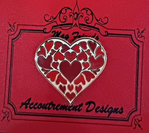 Accoutrement Designs Red Hearts Needle Minder