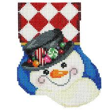 Top Hat Snowman Mini Sock