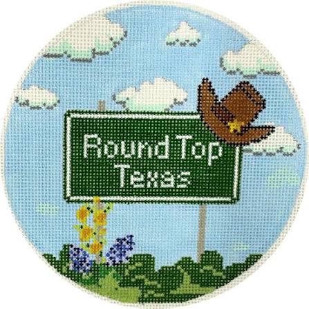 Round Top Texas Highway Sign
