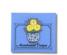 Accoutrement Designs Yellow Flowers in Blue Vase Needle Minder