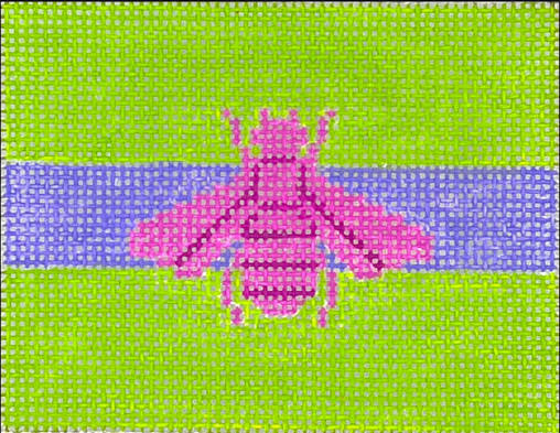 Kate Dickerson INSPCC-47 Gucci Bee in Mod Colors - Magneta w/ Purple Stripe on Deep Lime