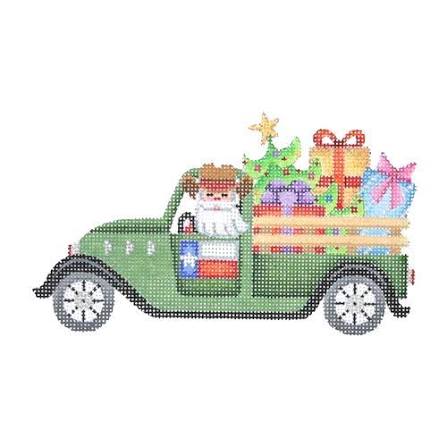 Santa in a Pickup Truck