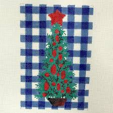 Blue Gingham Christmas Tree