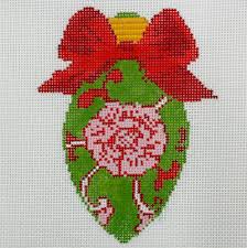 Bow Bulb Chinoiserie by Blue Waters Needlepoint
