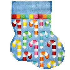 Candy Cane Repeat Mini Sock