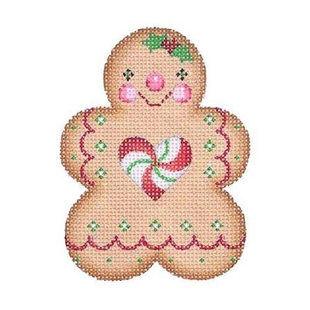Gingerbread Girl Red Heart Peppermint Center