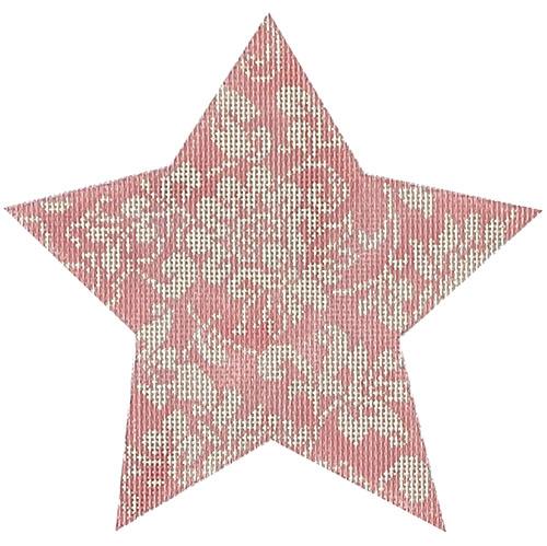 Karen's Damask 6" Star- Pink