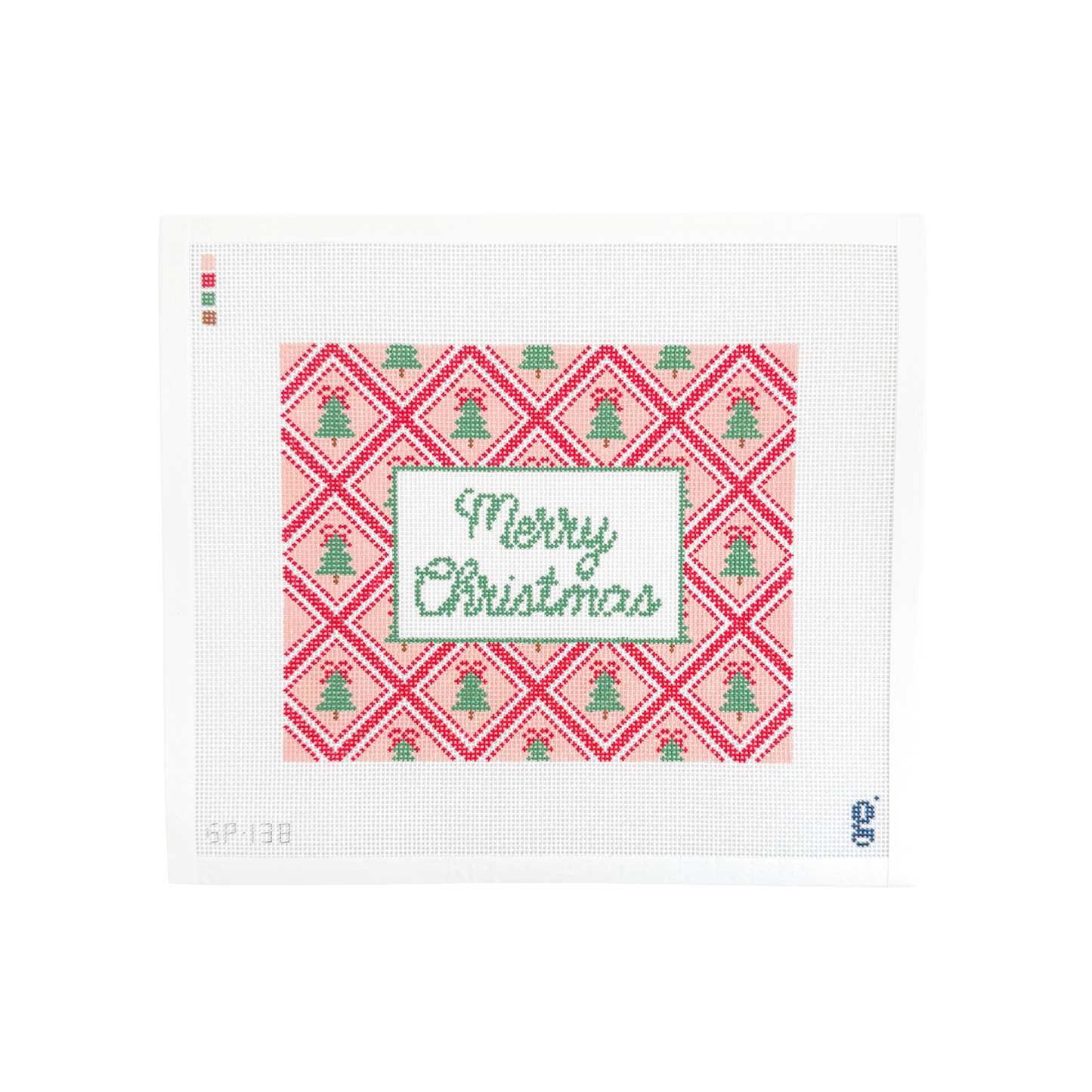 Tree Trellis Merry Christmas by Goodpoint Needlepoint