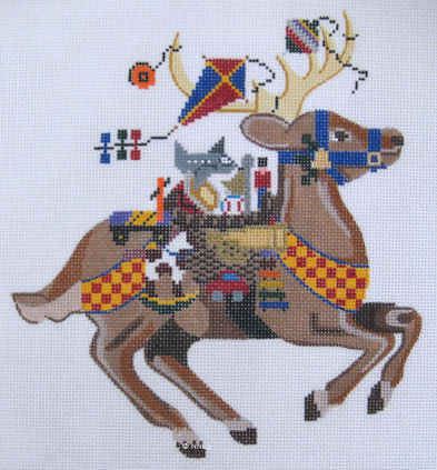 Donder with boy's toys  by Debbie Woodward w/free Stitch Guide