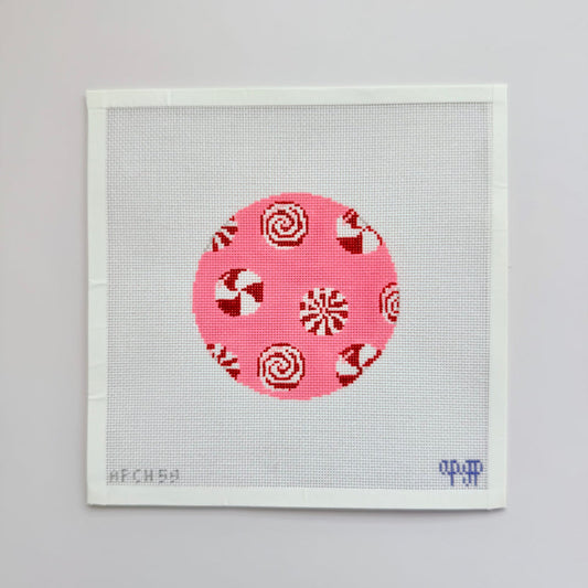 Peppermints on Pink by A Poore Girl Paints