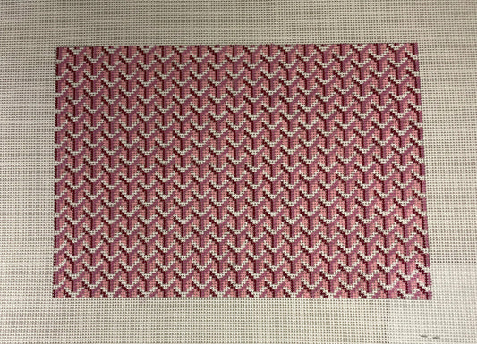 Y Clutch Pink by Anne Fisher Needlepoint