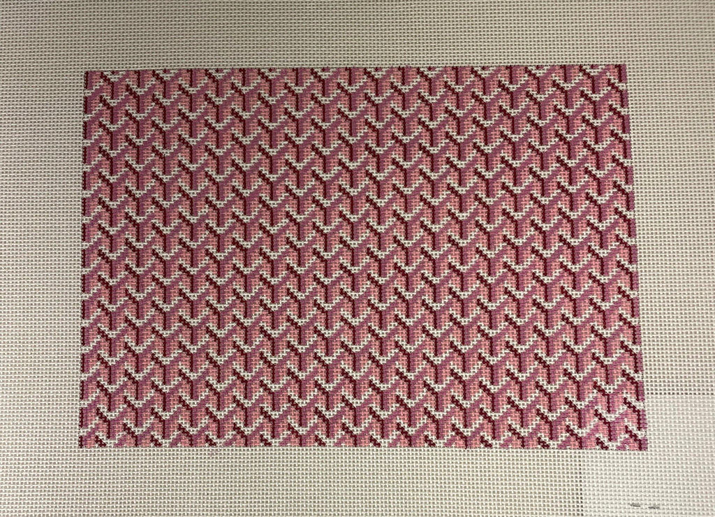 Y Clutch Pink by Anne Fisher Needlepoint