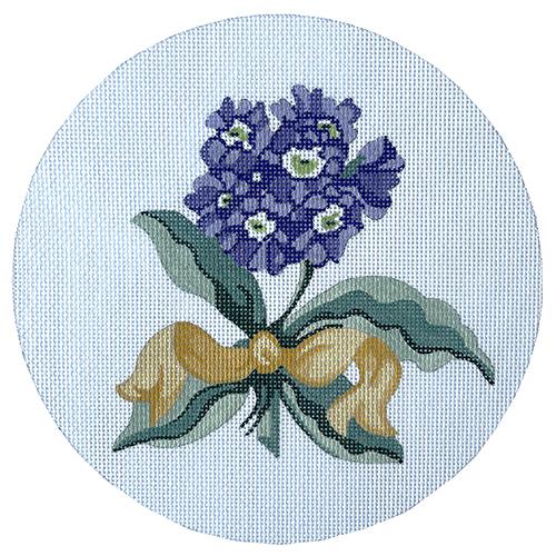 Silver Needle Primrose Circle Pillow