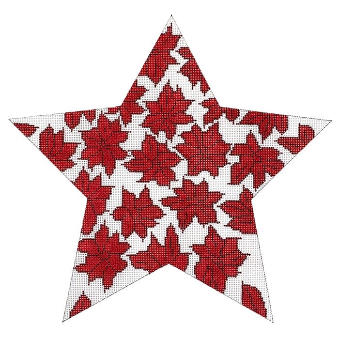 Red Tree Top Poinsette Star