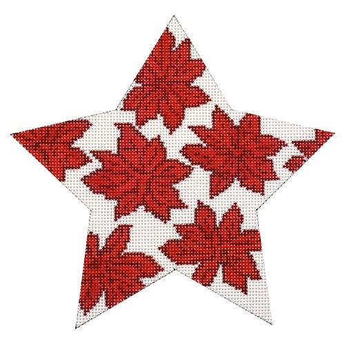 6" Poinsettia Star-Red