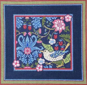 Small Sq Strawberry Thief Pillow 18 Count