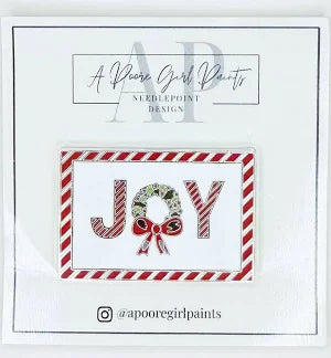 Peppermint Joy Needle Minder by Melissa Loves Needlepoint