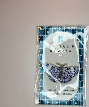 Chinoiserie Butterfly Needle Minder by Initial K