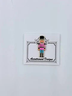 Accoutrement Designs Needle Minder Pink and Blue Nutcracker