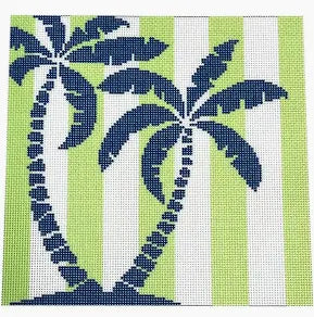 Palm Tree Stencil on Lime