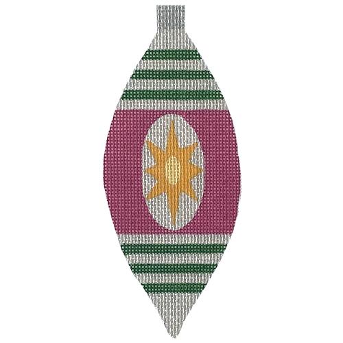 Teardrop Wide - Pink & Green by Pepperberry Designs